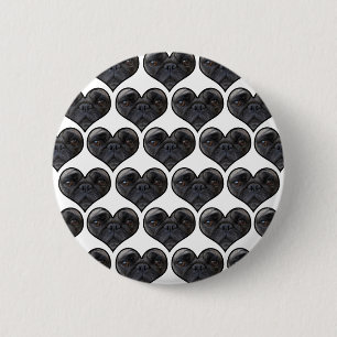Pug Hearts Pinback Button