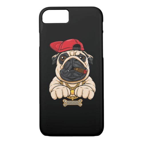 pug hip hop style iPhone 87 case