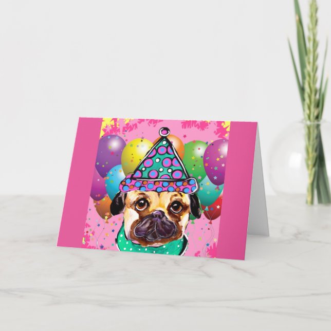 Pug Holiday Card (Front)