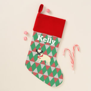 Pug Holiday Diamonds Christmas Stocking