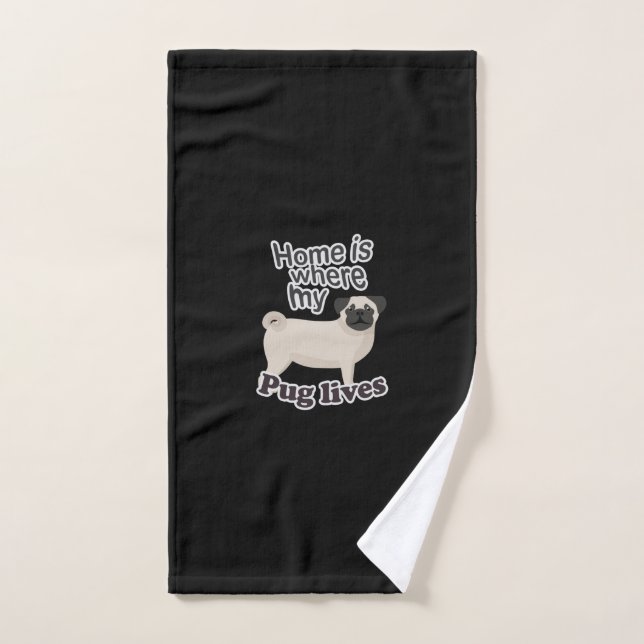 Pug Home Hand Towel (Hand Towel)