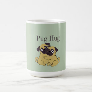 Pug hug coffee mug