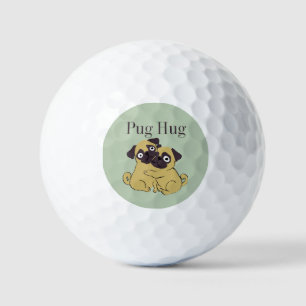 Pug hug golf balls