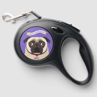 Pug Hug Retractable Leash