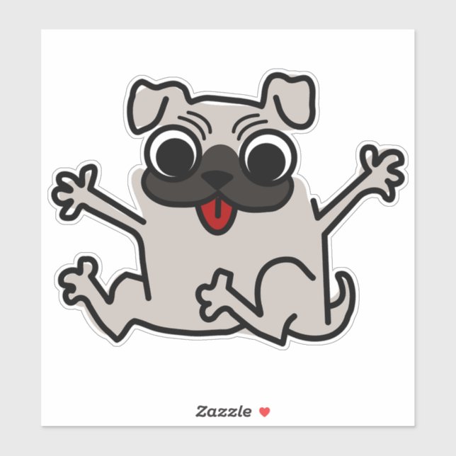Pug Hugs Sticker (Sheet)