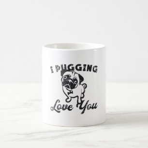 Pug I Pugging Love You Dog Vintage Funny Gift Coffee Mug