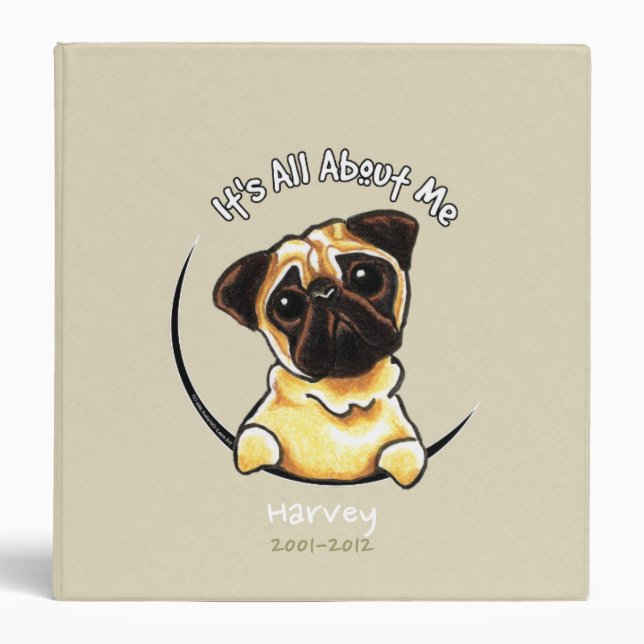 Pug IAAM Personalized Memory Photo Album Binder (Front)