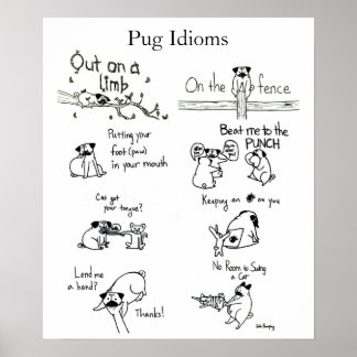 Pug Idioms Poster