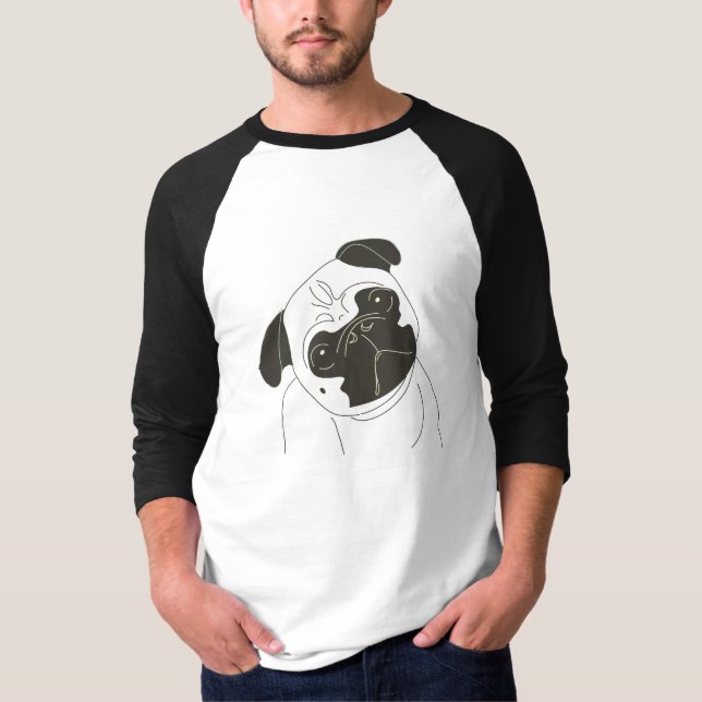 Pug Illustration T-Shirt (Front)