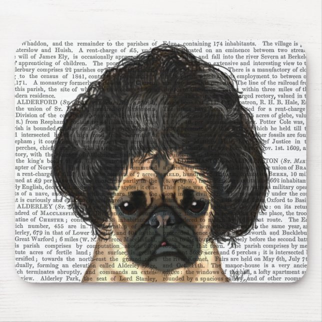 Pug In A Bad Wig Mouse Pad (Front)