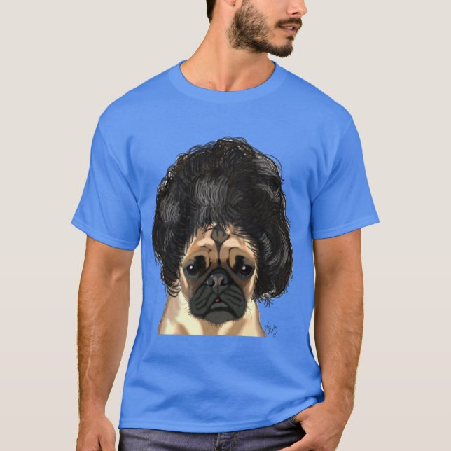Pug In A Bad Wig T-Shirt (Front)