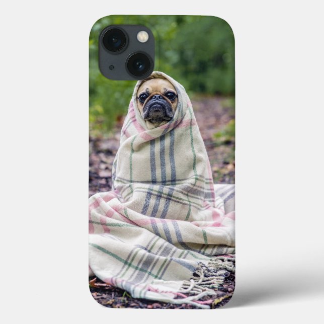 Pug in a Blanket Case-Mate iPhone Case (Back)