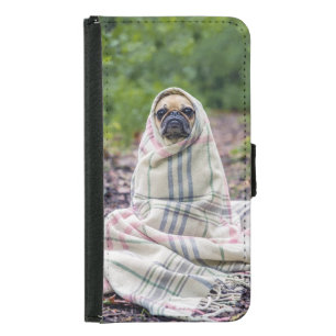 Pug in a Blanket Wallet Phone Case For Samsung Galaxy S5