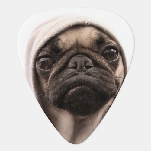 Pug In A Hoodie Guitar Pick