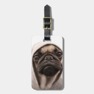 Pug In A Hoodie Luggage Tag