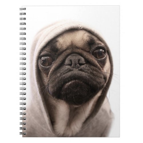 Pug In A Hoodie Notebook