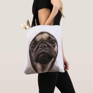 Pug In A Hoodie Tote Bag