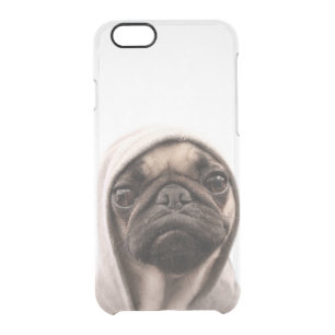 Pug In A Hoodie Clear iPhone 6/6S Case