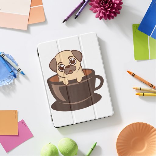 Pug In A Mug Coffee Drinker Dog Pet Lover  iPad Air Cover