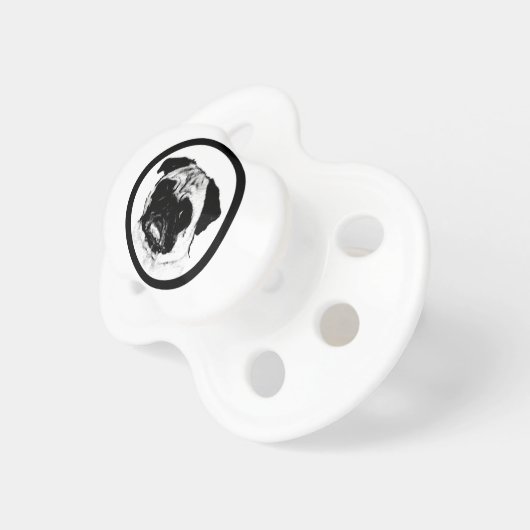Pug in Circle Pacifier (Front Right)