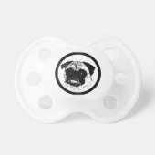 Pug in Circle Pacifier (Front)