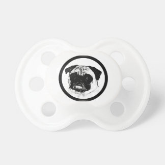 Pug in Circle Pacifier