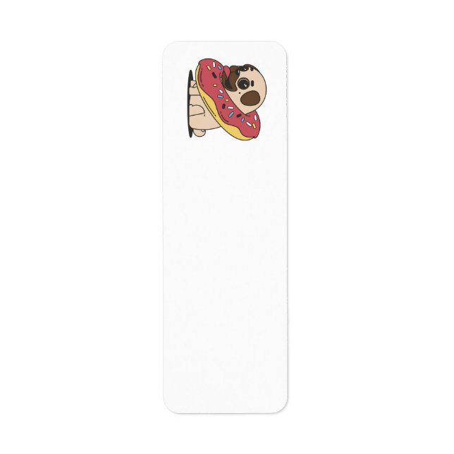 Pug In Doughnut Label (Front)