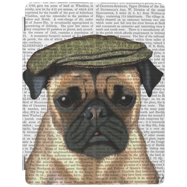 Pug in Flat Cap iPad Air Cover (Front)