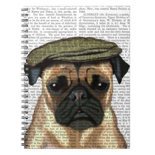 Pug in Flat Cap Notebook