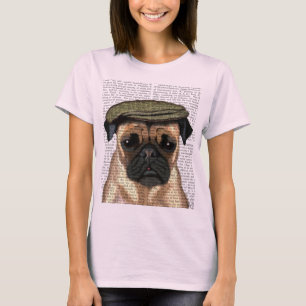 Pug in Flat Cap T-Shirt