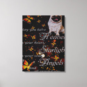 Pug In My Heart, Funny Pug Dog Lover Gift Idea Canvas Print