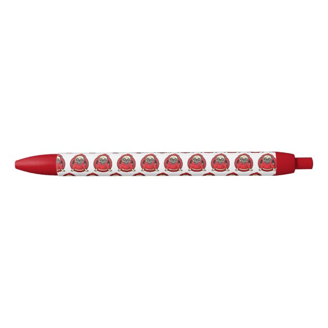Pug in Red Hoodie Pen (Front)