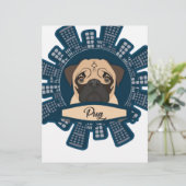 pug in the city (Standing Front)
