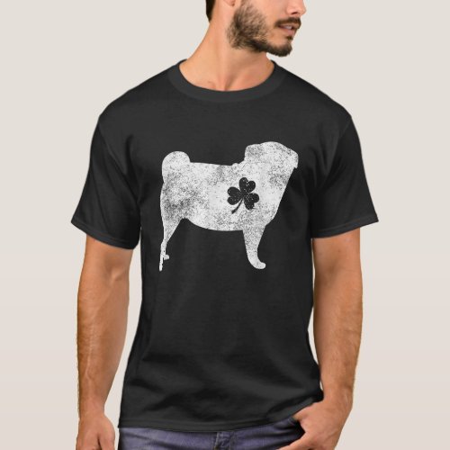 Pug Irish Clover St Patricks Day Dog Lover Gifts T T_Shirt