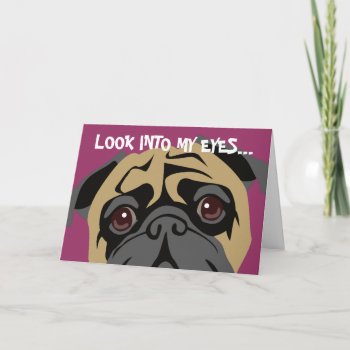 Pug Is Watching Birthday Card by Iantos_Place at Zazzle