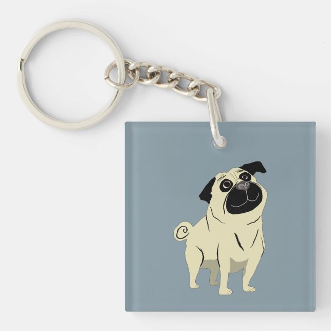 Pug Keychain (Front)