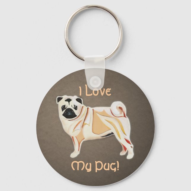 Pug Keychain (Front)