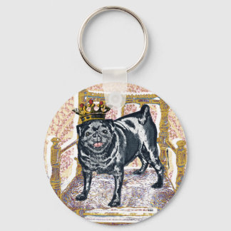 Pug King Keychain