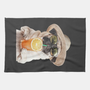 Pug kitchen towel