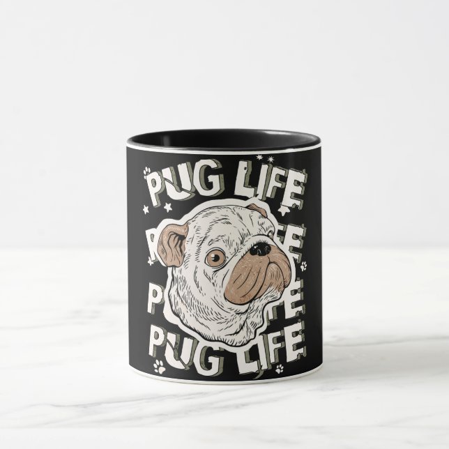 Pug Life Animal Dog Mug (Center)