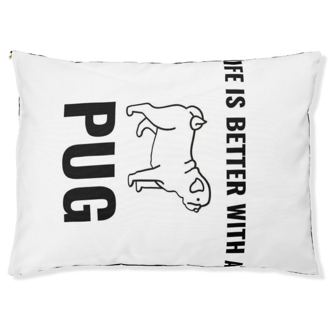 Pug life Blanket Pet Bed (Front)