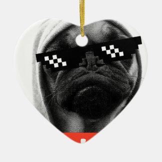 Pug Life Ceramic Ornament