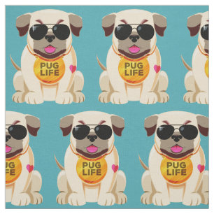 Pug Life custom color fabric