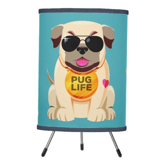 Pug Life custom color lamps & shades (Front)