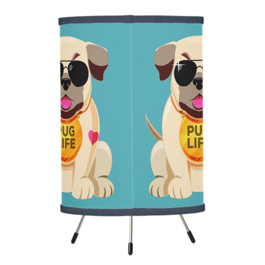 Pug Life custom color lamps & shades (Back)