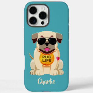 Pug Life custom name & color phone cases