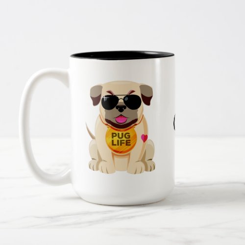 Pug Life custom name mugs