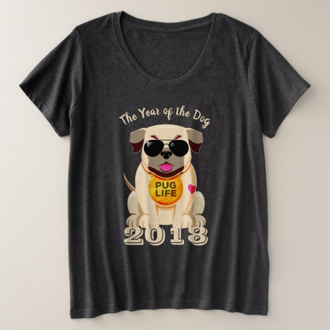 Pug Life custom text shirts & jackets (Design Front)