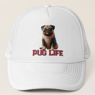 Pug Life Cute Pug Dog Trucker Hat