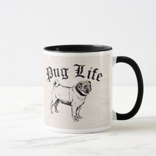 Pug Life Funny Dog Gangster Mug